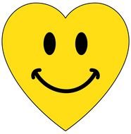 smiling yellow heart