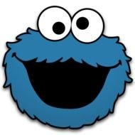 Ä°llustration of blue sesame Street character