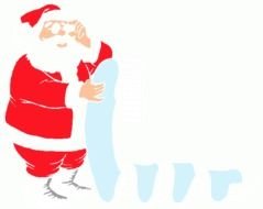 Clip Art Of Santa Claus Reading A Long List