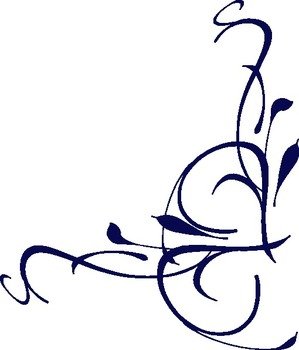 Floral Swirl Blue At Clkercom Vector Online
