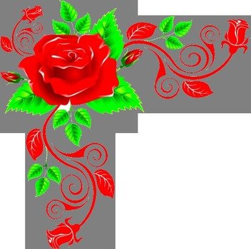 floral rose painting