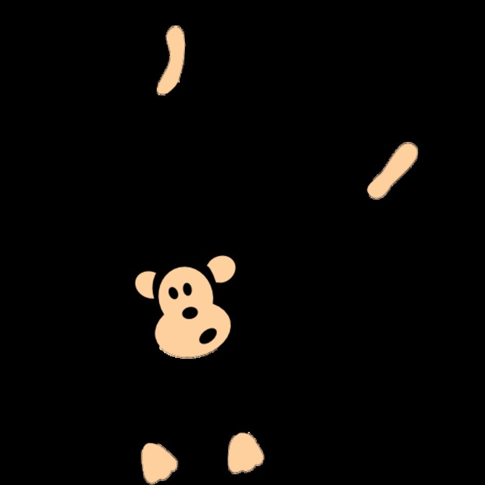 Monkey Transparent Animal Coloring Book Colouringbookorg Svg