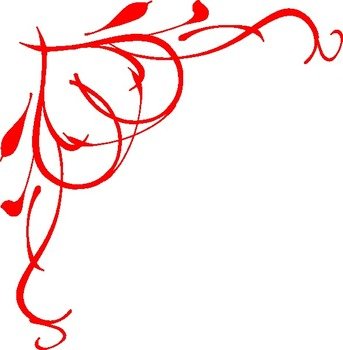 red pattern on a white background