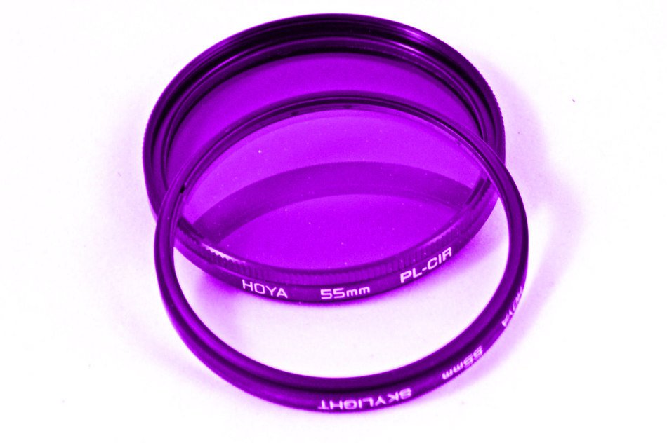 Clip art of purple camera filters