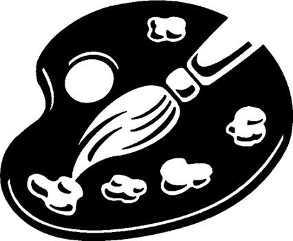 Paint Palette Black And White Panda Free
