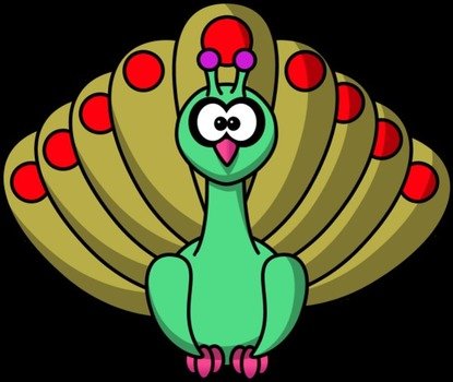 Cartoon Peacock drawing