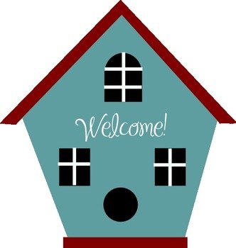Blue And Red Bird House At Clkercom Vector Online
