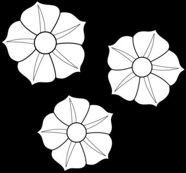 Colorable Petunia Flowers Free