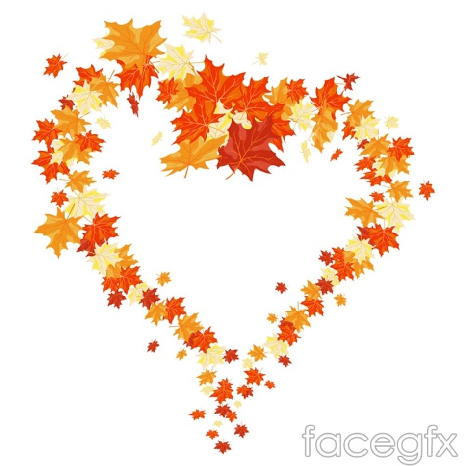 Autumn Heart Shaped Maple Leaf Chinese Restaurant Vector