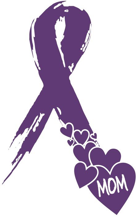 Clipart of the purple ribbon and mom