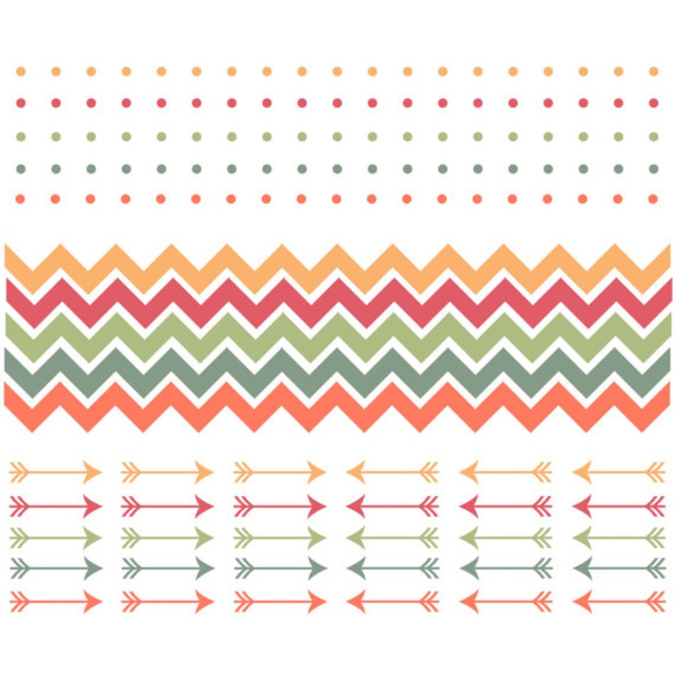 Sale Digital Borders Polka Dot Chevron And Arrows 15 Pieces Png S