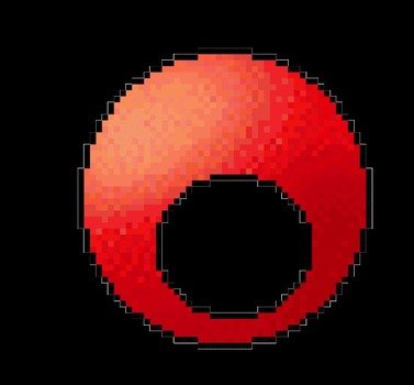red eye drawing