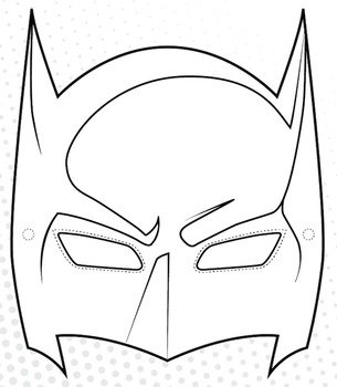 Superman Mask Colouring Pages