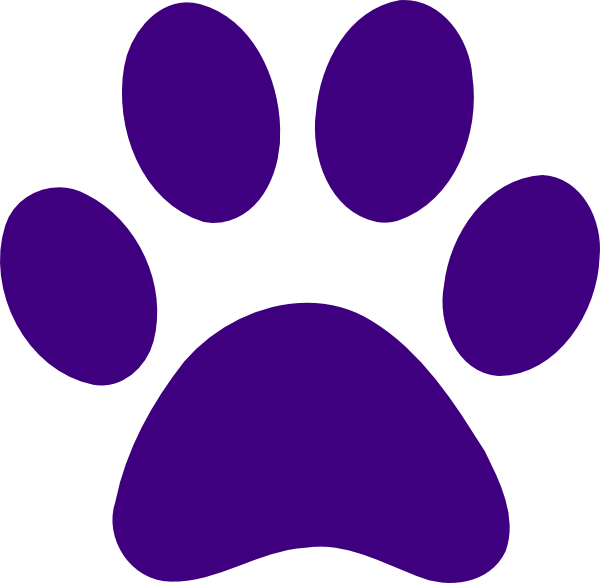 Purple Paw Print At Clkercom Vector Online clipart free image download