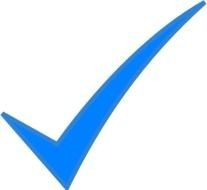 Check Mark Blue At Clkercom Vector Online