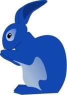 Clipart of blue cute fawn