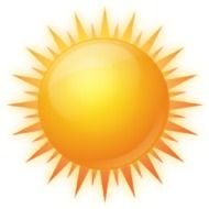 Clipart of the big yellow sun