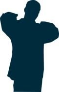 dark male silhouette as a picture for clipart
