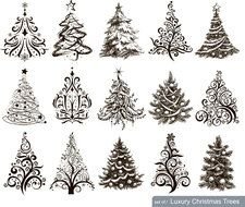 set of luxury Christmas trees