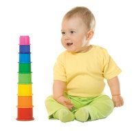 clipart of the little baby and his toys