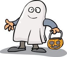 cartoon man in Halloween costume