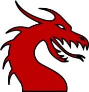 Dragon Head Silhouette drawing