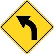 Sign Turn Left At Clkercom Vector Online Royalty