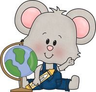 small cartoon mouse drawing