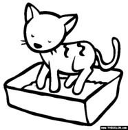 Cat Litter Coloring Pages