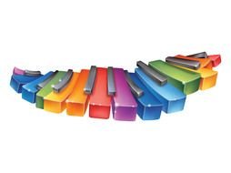 Rainbow Piano drawing