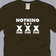 black t-shirt with the inscription