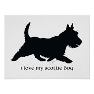 Scottish Terrier Silhouette Running