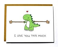 Cute Dinosaur Card drawing