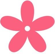 painted five pink petals in a bud
