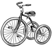 Antique bike drawing