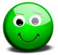 Green Smiley Face drawing