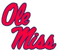 Ole Miss red text drawing