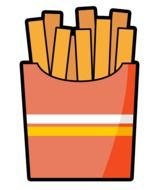 Clip art of cartoon French fries