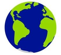 Cartoon Earth globe
