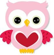 Valentine Owl drawing