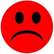 Red Sad Face drawing