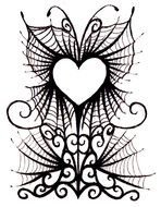 heart among black pattern