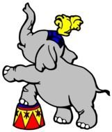 Cartoon Circus Animals drawing