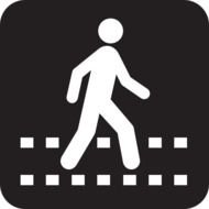 Pedestrian Crossing Black At Clkercom Vector clipart