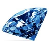 painted blue diamond on a white background