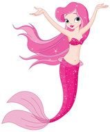 Keywords Cartoons Animation Mermaid Lovely Vector Material