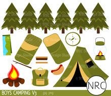 clipart with travel drawings