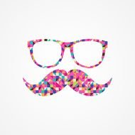 Abstract Mustache Hipster Glasses Art Print By Railton Road Society6