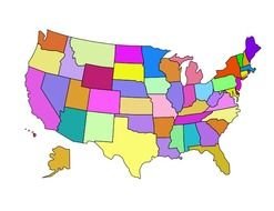 United States Map By Bnielsen A Colorful Of The