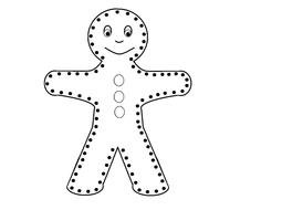 black and white drawing cookie boy